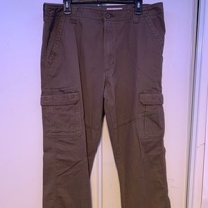 Wrangler Mens Relaxed Fit Cargo Pants 38x30 Brown
